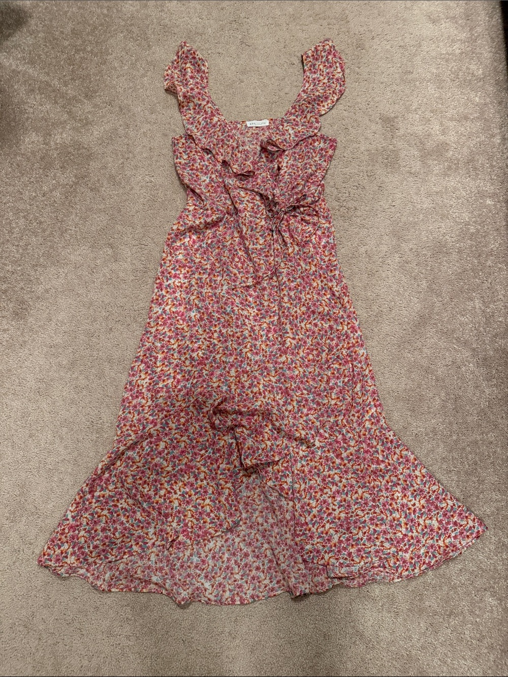 Socialite Pink Floral High-Low Dress
